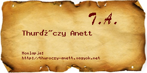 Thuróczy Anett névjegykártya